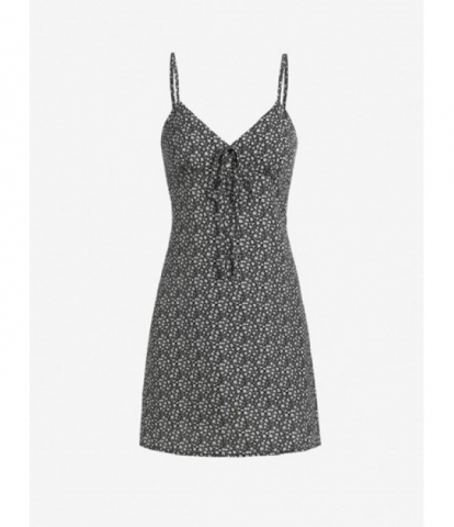 Ditsy Floral Print Tied Cami Dress